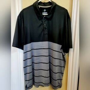 Adidas Golf Black and Grey short sleeve polo shirt size XL